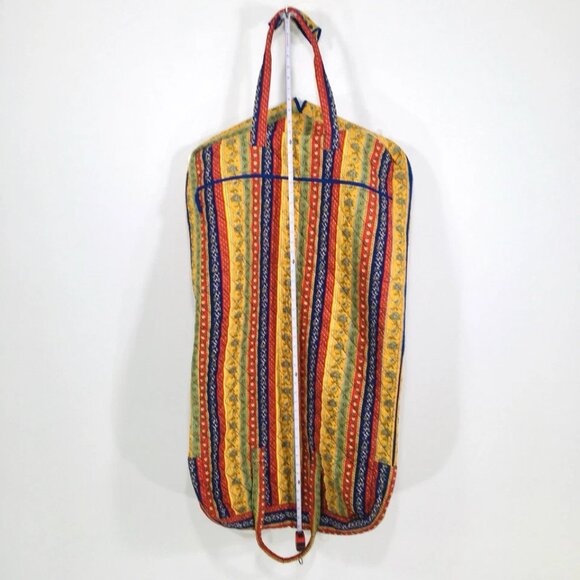 Vintage Cotton Quilted Hanging Garment Bag 48x25 Indonesia Blue Interior - Picture 7 of 10